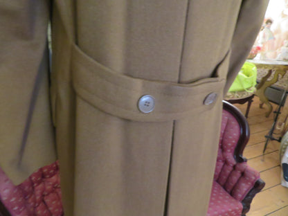Iris Apfel's Vintage Italian Olive Brown Wool Peacoat