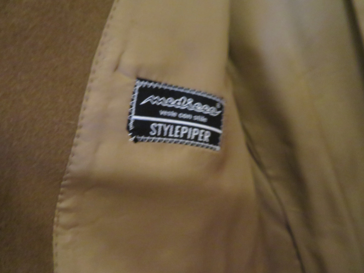 Iris Apfel's Vintage Italian Olive Brown Wool Peacoat