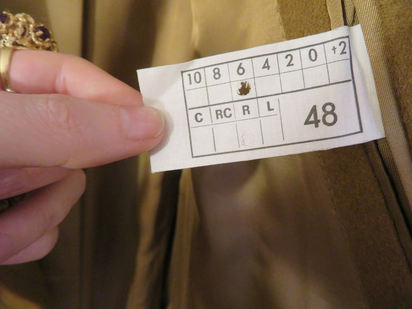 Iris Apfel's Vintage Italian Olive Brown Wool Peacoat