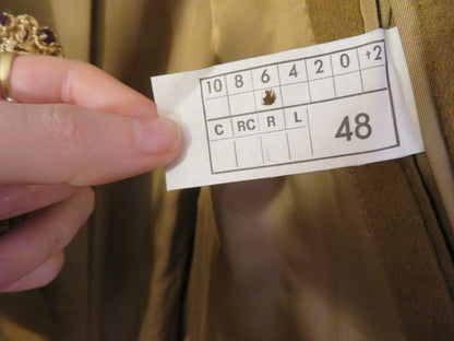 Iris Apfel's Vintage Italian Olive Brown Wool Peacoat