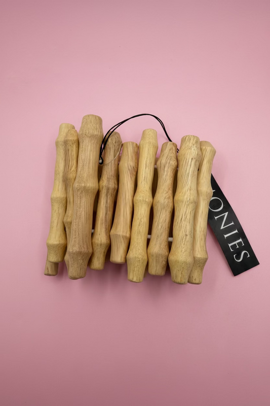 Iris Apfel's Vintage Monies Supersized Wood Bracelet
