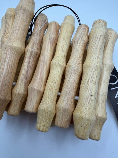 Iris Apfel's Vintage Monies Supersized Wood Bracelet
