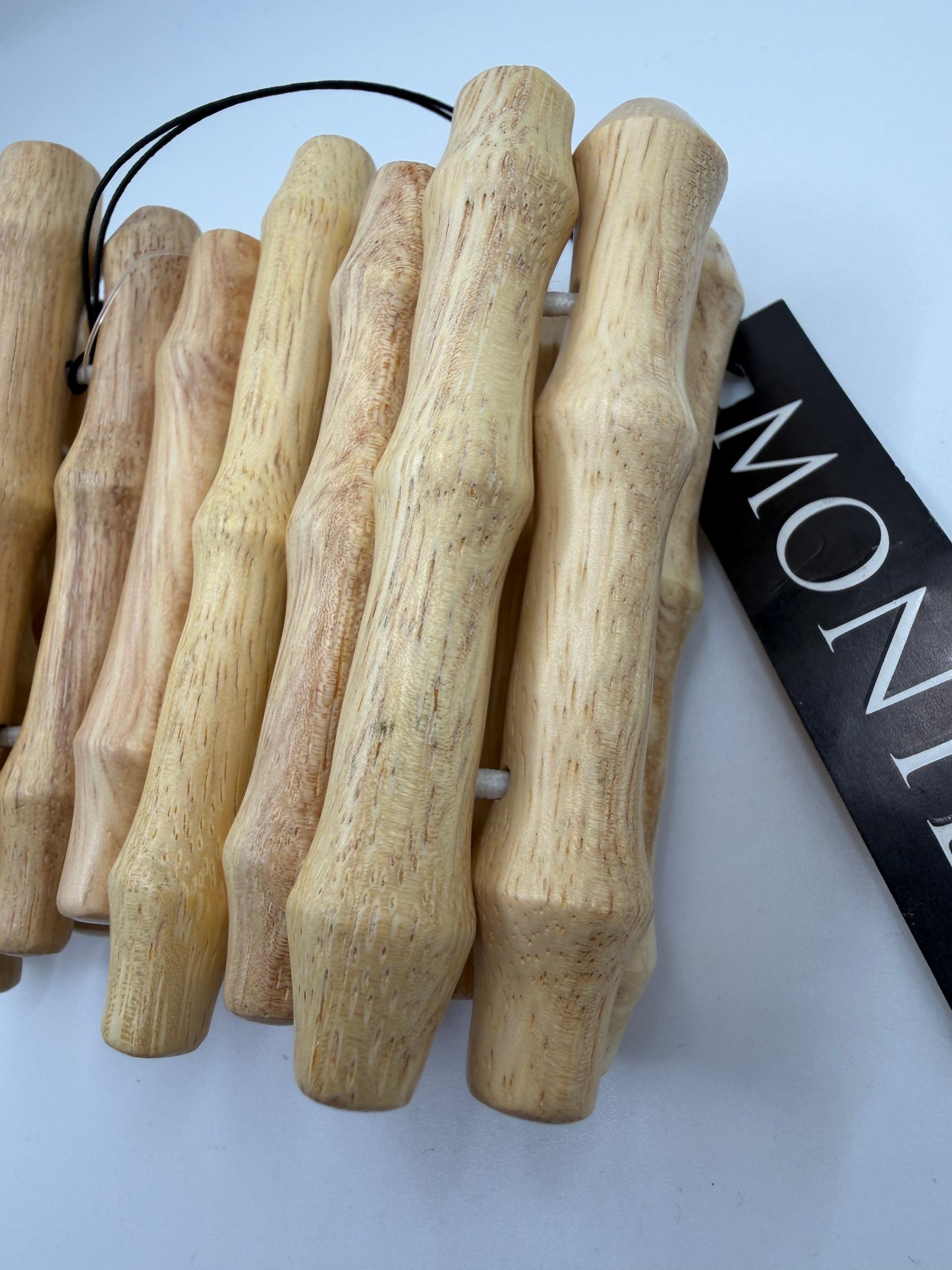 Iris Apfel's Vintage Monies Supersized Wood Bracelet