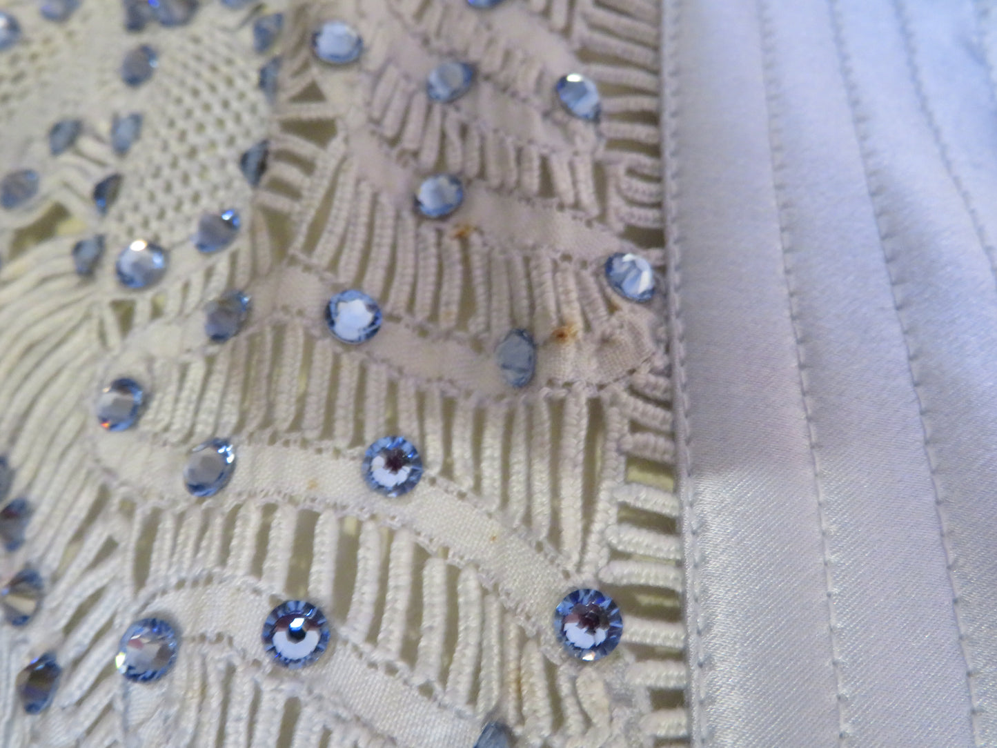 Iris Apfel's Vintage Martha Medeiros Ice Blue Lace Crystal Jacket