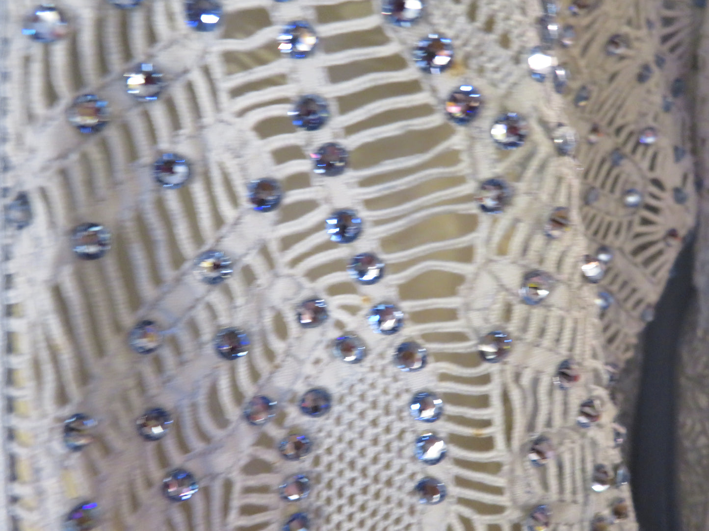 Iris Apfel's Vintage Martha Medeiros Ice Blue Lace Crystal Jacket