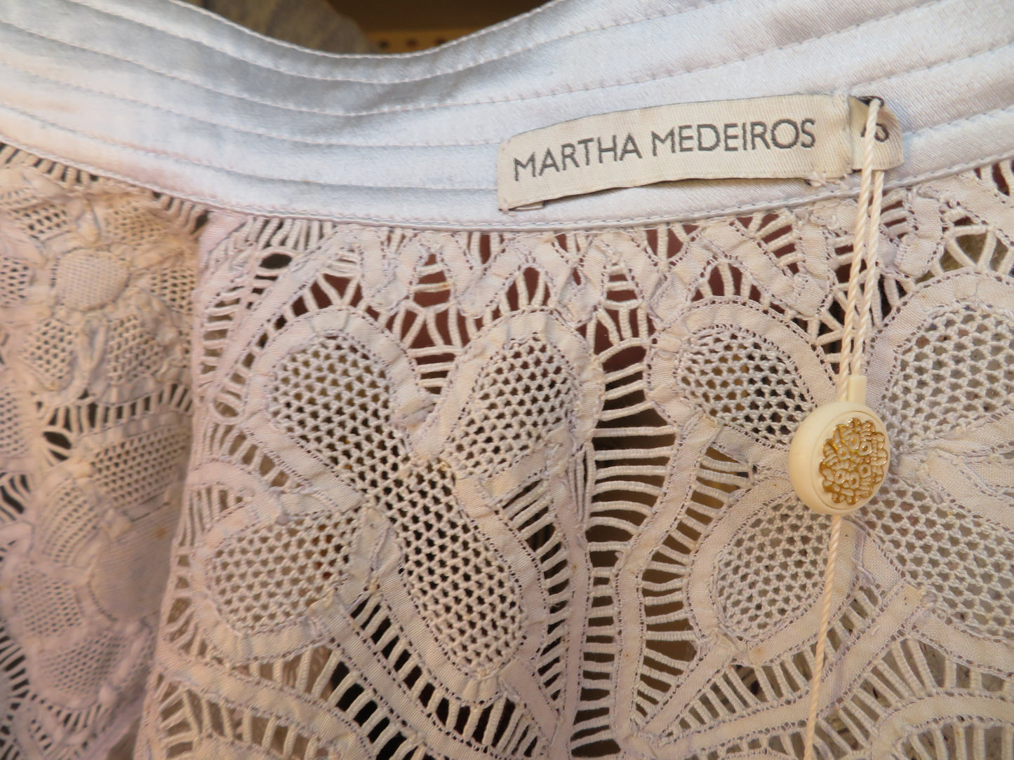 Iris Apfel's Vintage Martha Medeiros Ice Blue Lace Crystal Jacket