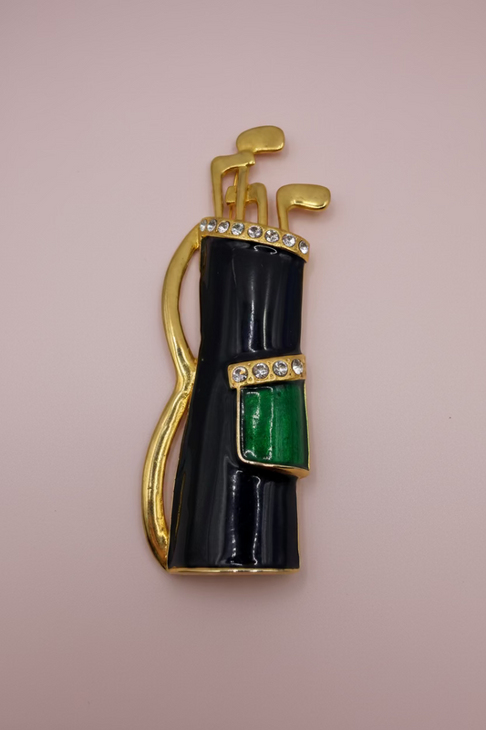 Vintage Rare Supersized Country Club Chic Golf Brooch