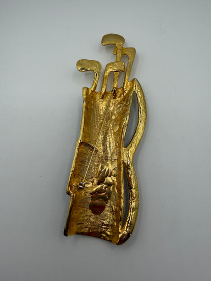 Vintage Rare Supersized Country Club Chic Golf Brooch
