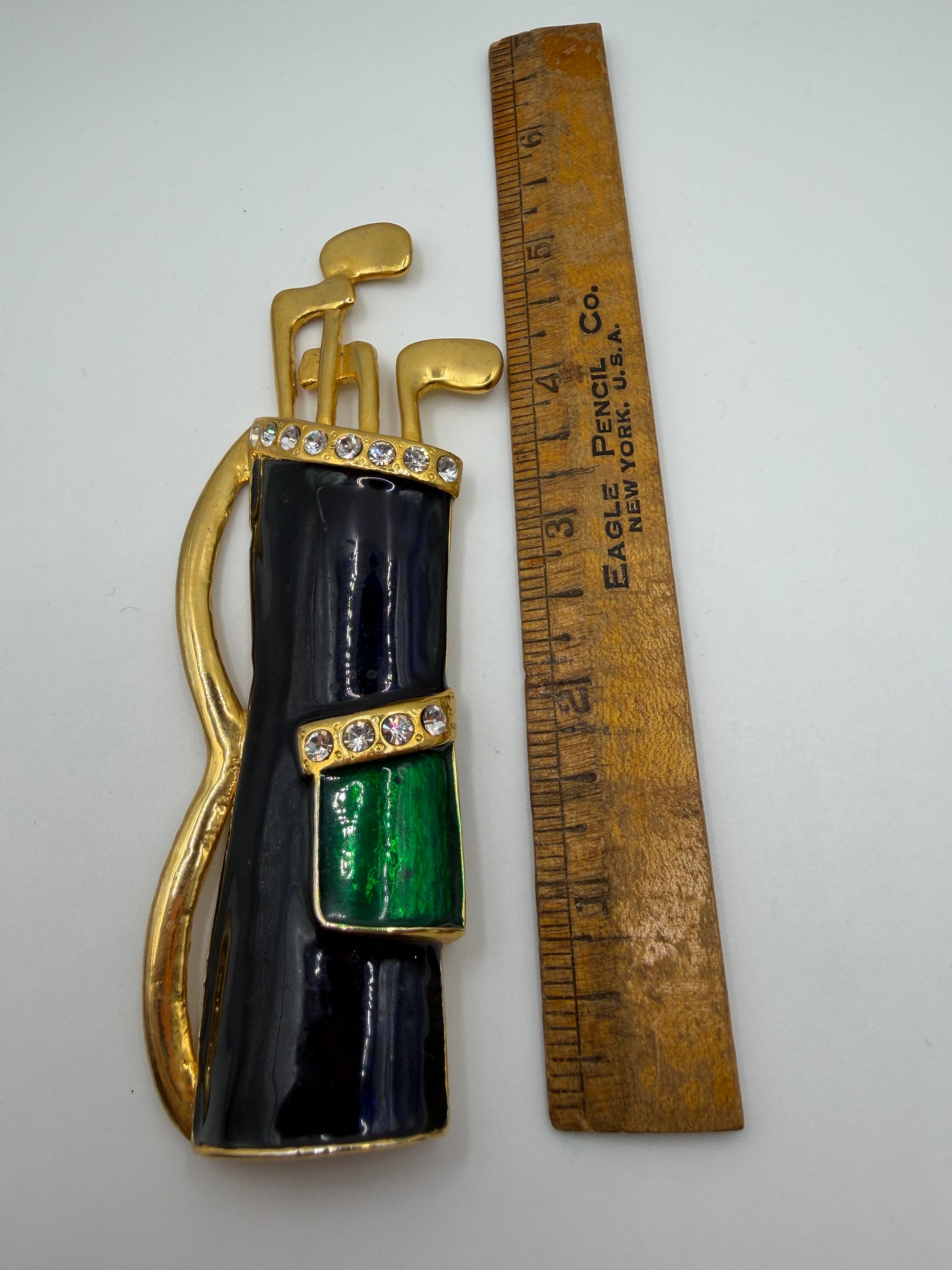 Vintage Rare Supersized Country Club Chic Golf Brooch