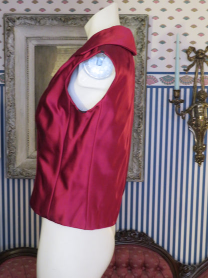 Iris Apfel's Vintage Silky Scarlet Vest