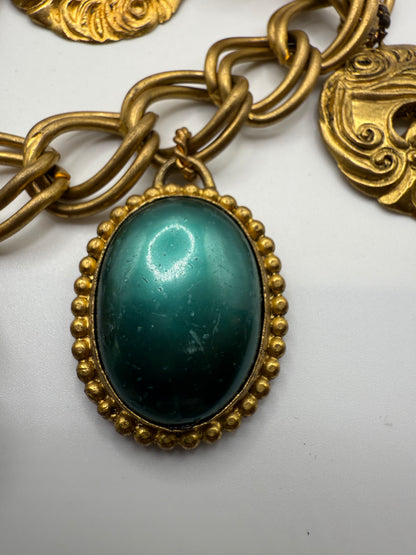 Vintage Isabel Canovas Huge Chunky Charm Necklace