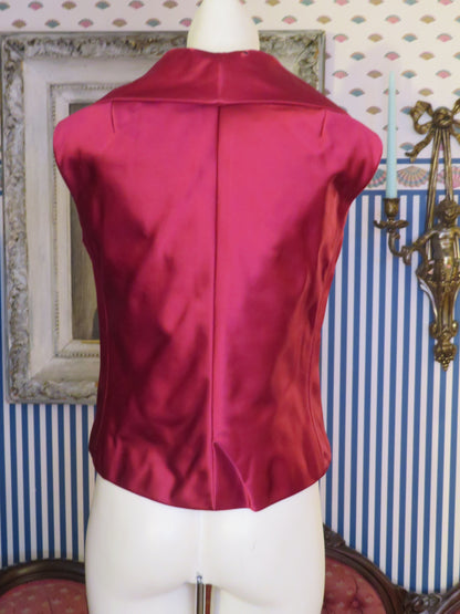 Iris Apfel's Vintage Silky Scarlet Vest