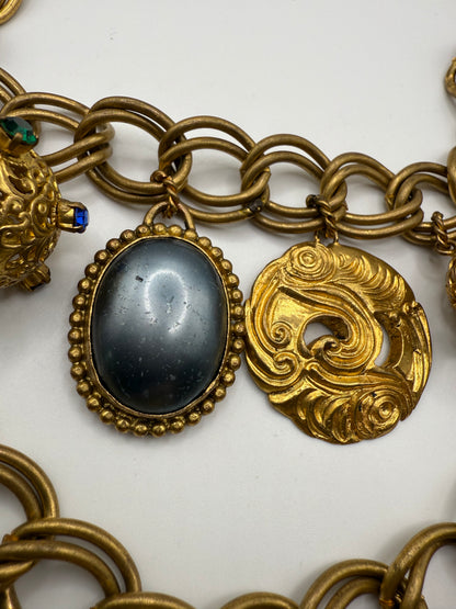 Vintage Isabel Canovas Huge Chunky Charm Necklace