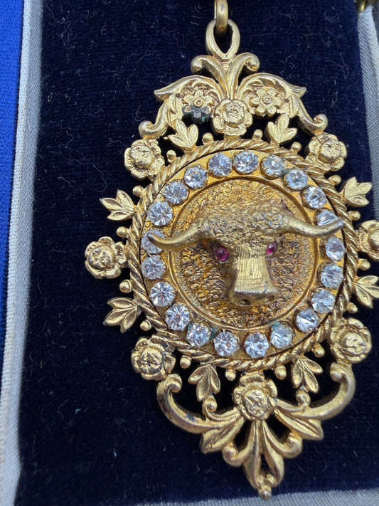 Iris Apfel's Vintage 1930 Order of Buffaloes Medal Brooch w/ Original Case