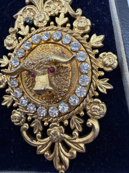 Iris Apfel's Vintage 1930 Order of Buffaloes Medal Brooch w/ Original Case