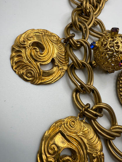 Vintage Isabel Canovas Huge Chunky Charm Necklace