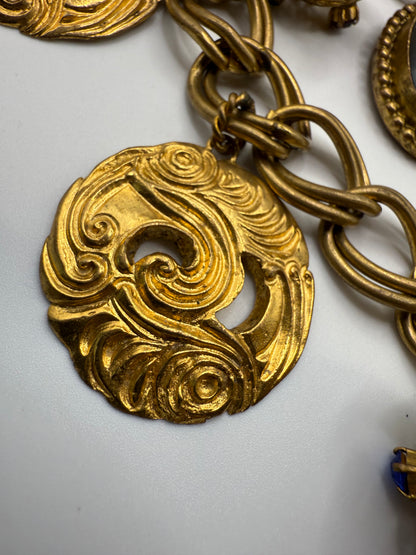 Vintage Isabel Canovas Huge Chunky Charm Necklace