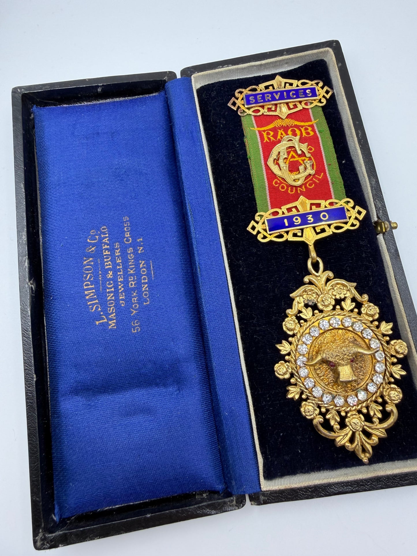 Iris Apfel's Vintage 1930 Order of Buffaloes Medal Brooch w/ Original Case