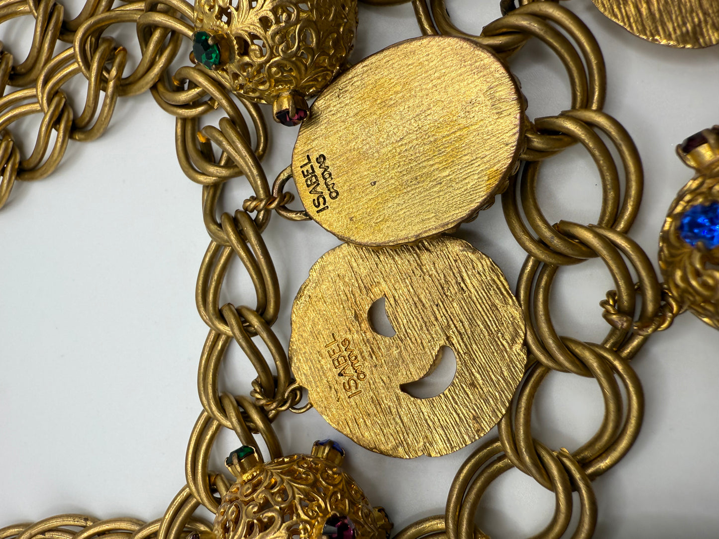 Vintage Isabel Canovas Huge Chunky Charm Necklace