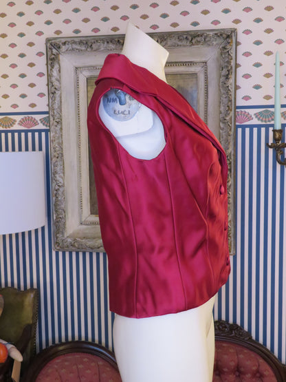 Iris Apfel's Vintage Silky Scarlet Vest