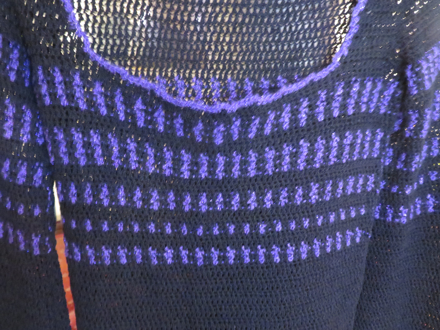 Iris Apfel's Vintage Ohrbach's Japan Purple and Black Sweater