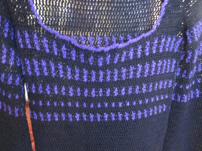 Iris Apfel's Vintage Ohrbach's Japan Purple and Black Sweater