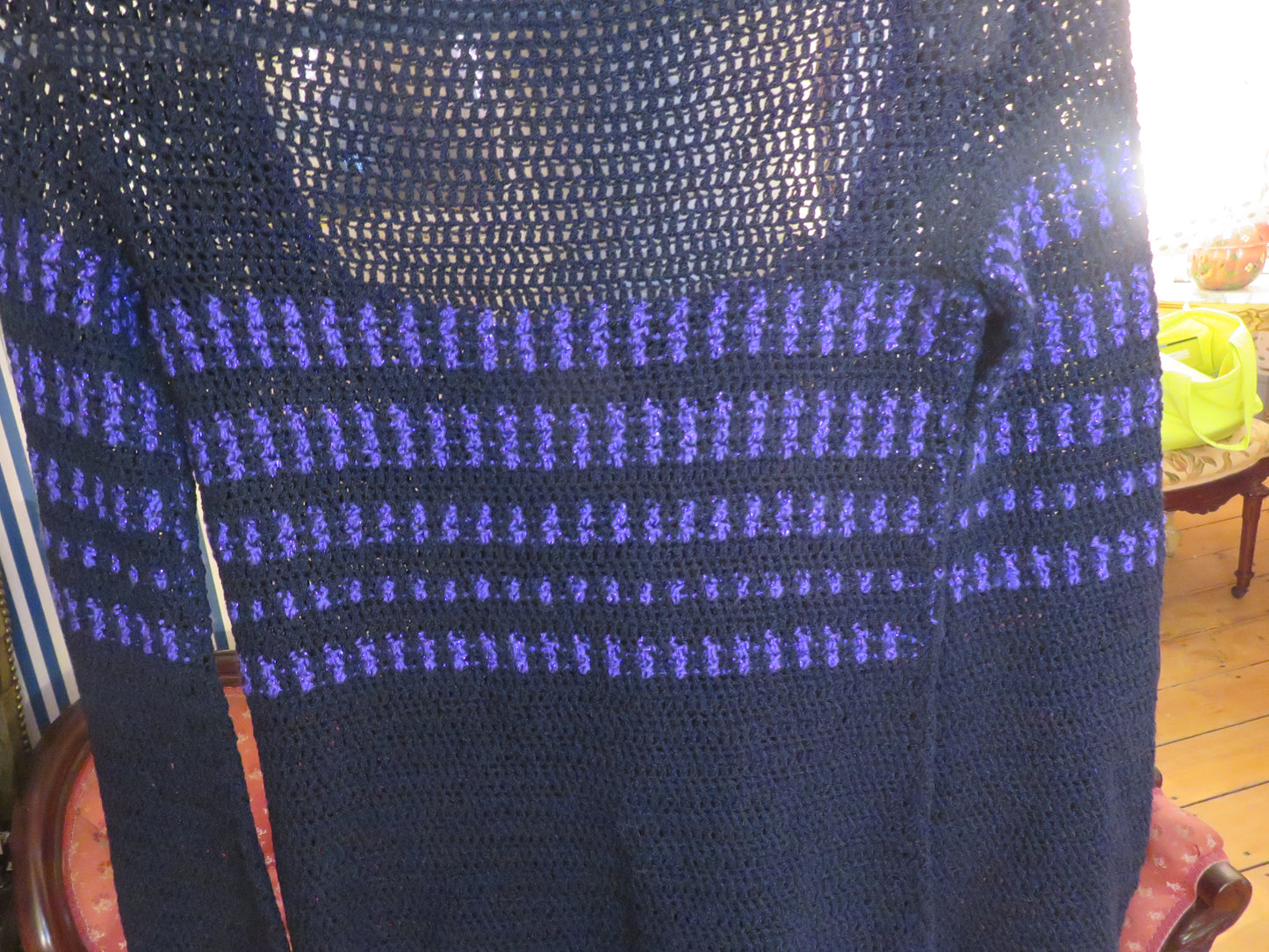 Iris Apfel's Vintage Ohrbach's Japan Purple and Black Sweater