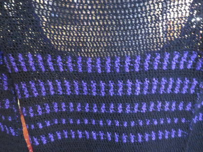 Iris Apfel's Vintage Ohrbach's Japan Purple and Black Sweater