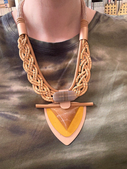 Vintage Maximalist Stone Pendant Necklace