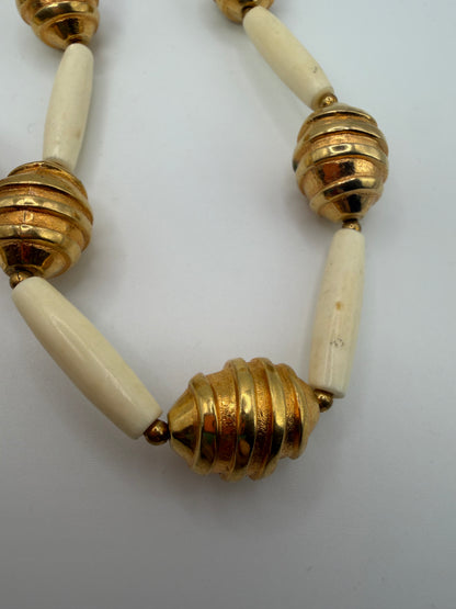 Vintage Chunky Brass Ball Layering Necklace