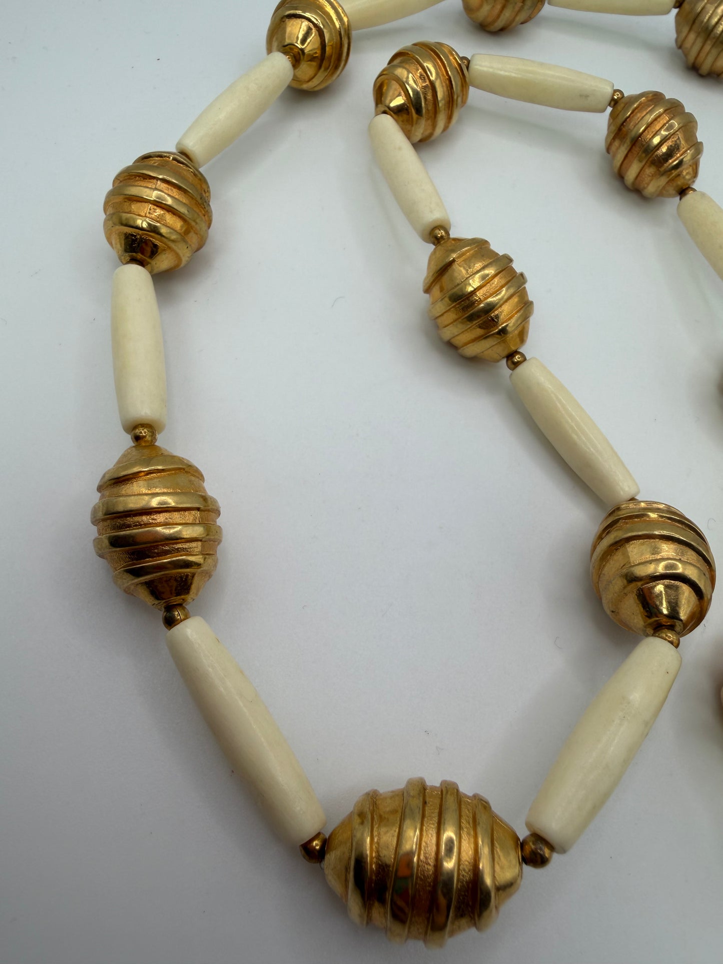 Vintage Chunky Brass Ball Layering Necklace