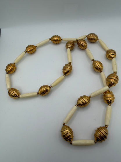 Vintage Chunky Brass Ball Layering Necklace