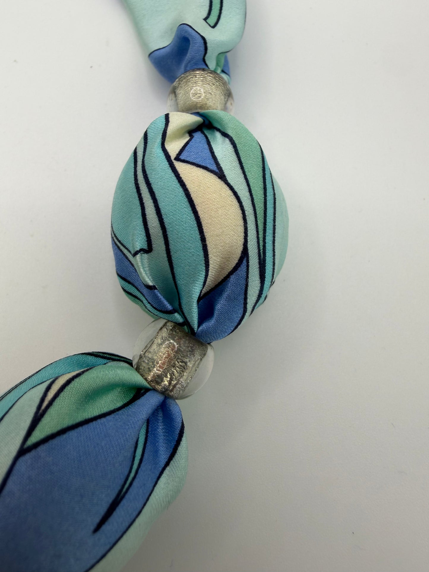 Vintage Pucci Inspired Beaded Silk Necklace