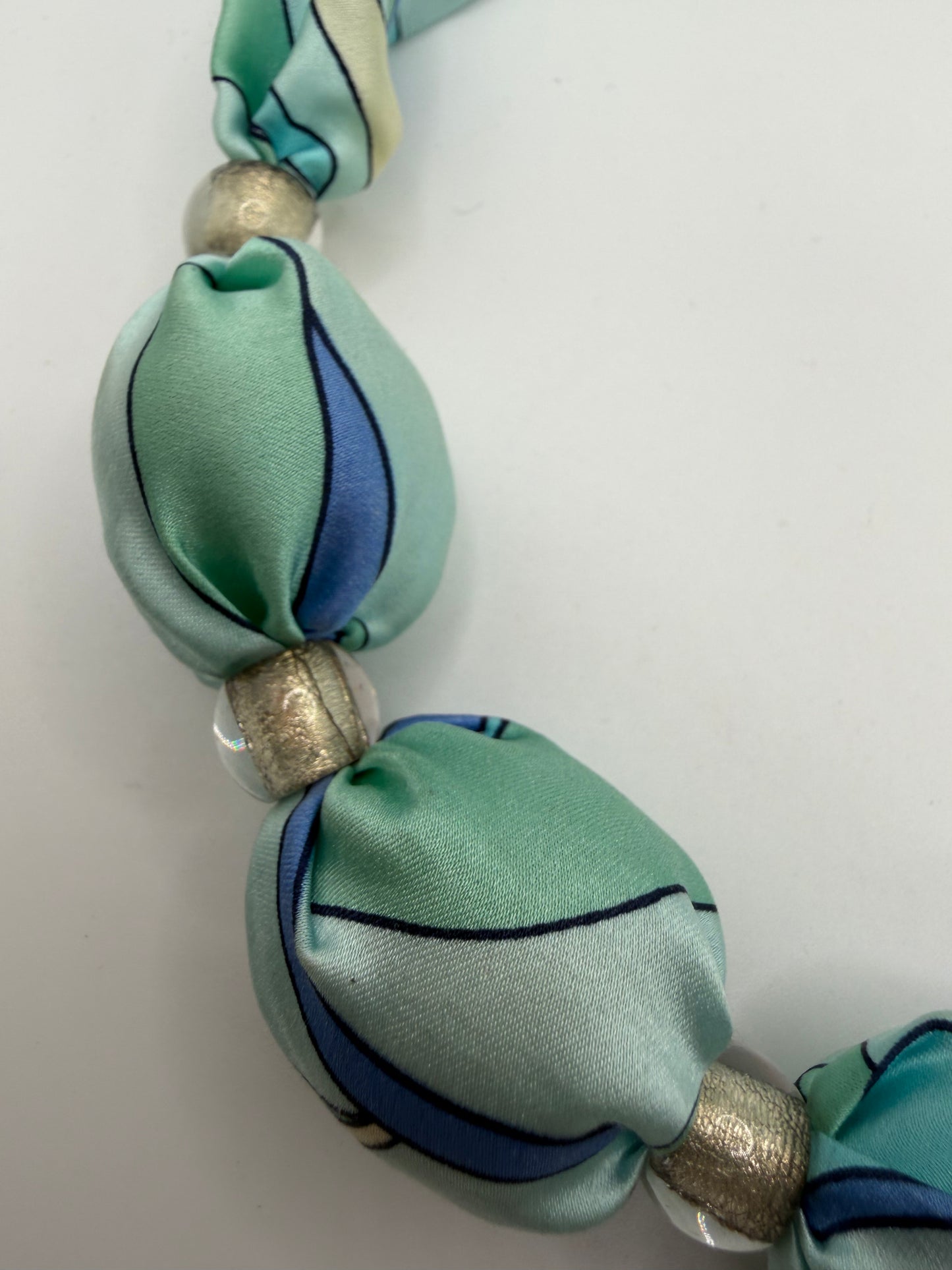 Vintage Pucci Inspired Beaded Silk Necklace
