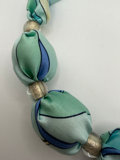 Vintage Pucci Inspired Beaded Silk Necklace