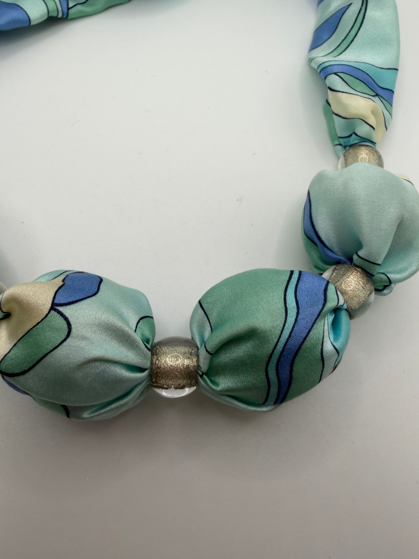 Vintage Pucci Inspired Beaded Silk Necklace