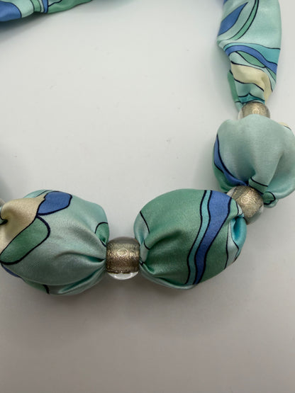 Vintage Pucci Inspired Beaded Silk Necklace