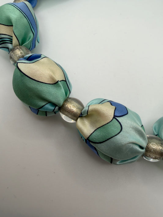 Vintage Pucci Inspired Beaded Silk Necklace