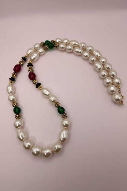 Vintage Kenneth Jay Lane Baroque Pearl '80s Dream Queen Necklace