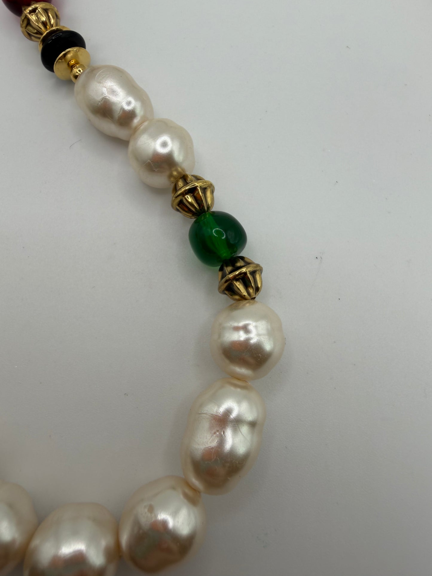Vintage Kenneth Jay Lane Baroque Pearl '80s Dream Queen Necklace