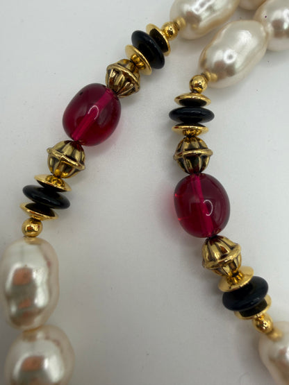 Vintage Kenneth Jay Lane Baroque Pearl '80s Dream Queen Necklace