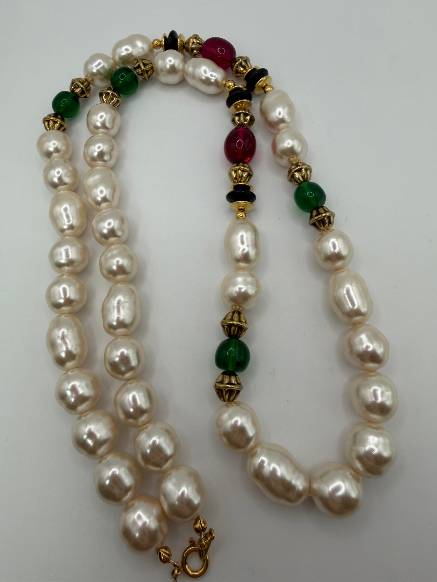 Vintage Kenneth Jay Lane Baroque Pearl '80s Dream Queen Necklace