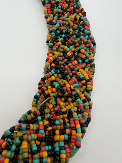 Vintage Rainbow Beaded Collar Necklace