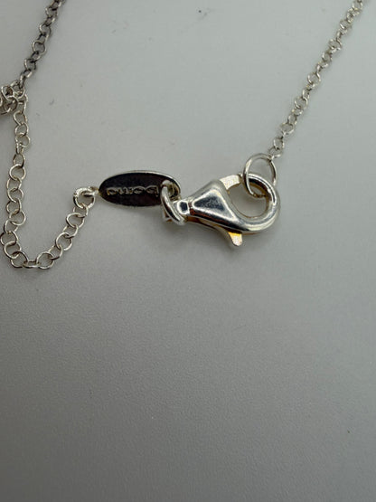 Vintage Sterling Silver Beaded Station Necklace
