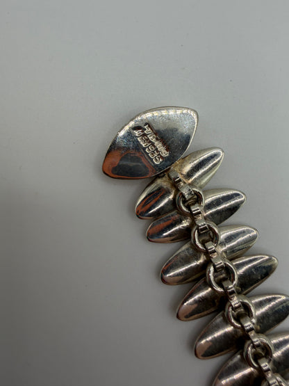 Vintage Sterling Silver Taxco Heavy Modernist Link Bracelet