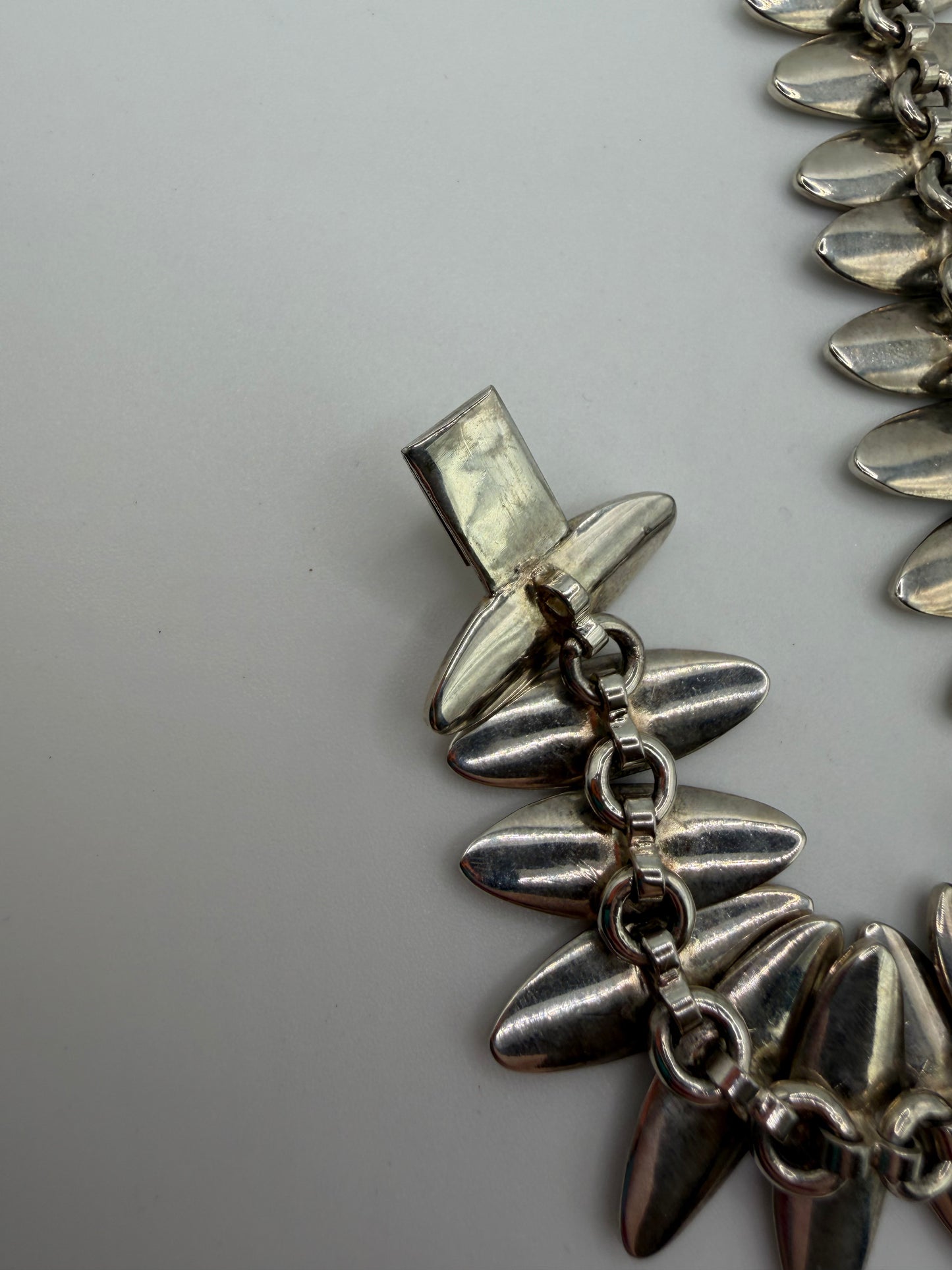 Vintage Sterling Silver Taxco Heavy Modernist Link Bracelet