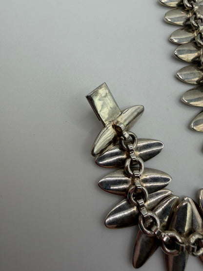 Vintage Sterling Silver Taxco Heavy Modernist Link Bracelet