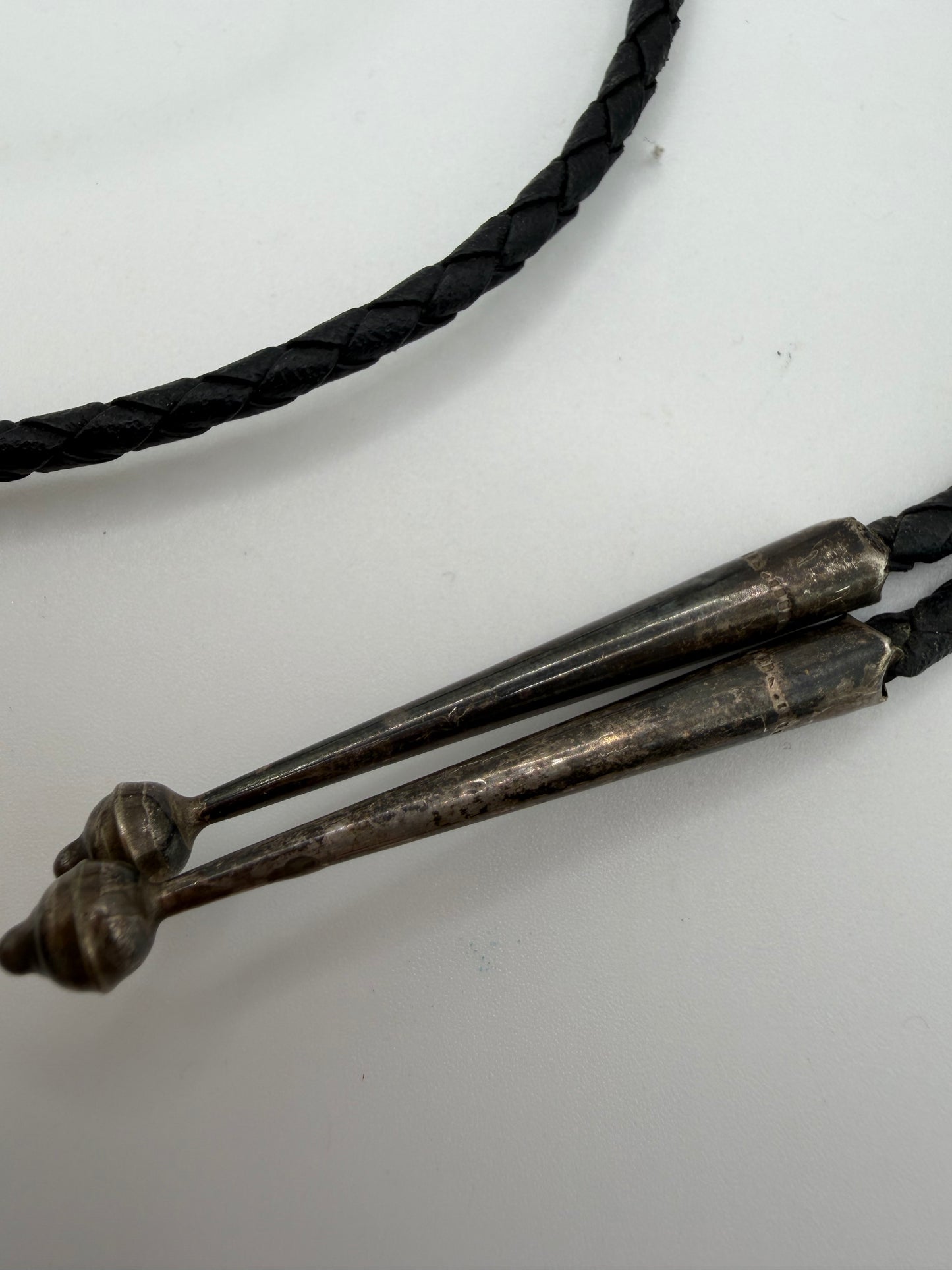 Vintage Sterling Silver Turquoise Native American Bolo Tie
