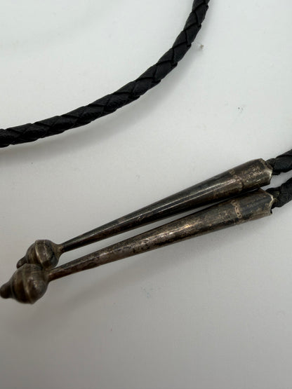 Vintage Sterling Silver Turquoise Native American Bolo Tie