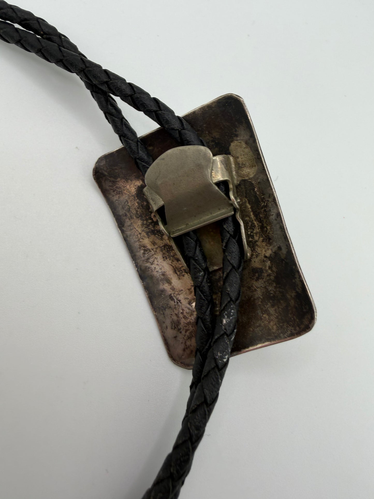 Vintage Sterling Silver Turquoise Native American Bolo Tie
